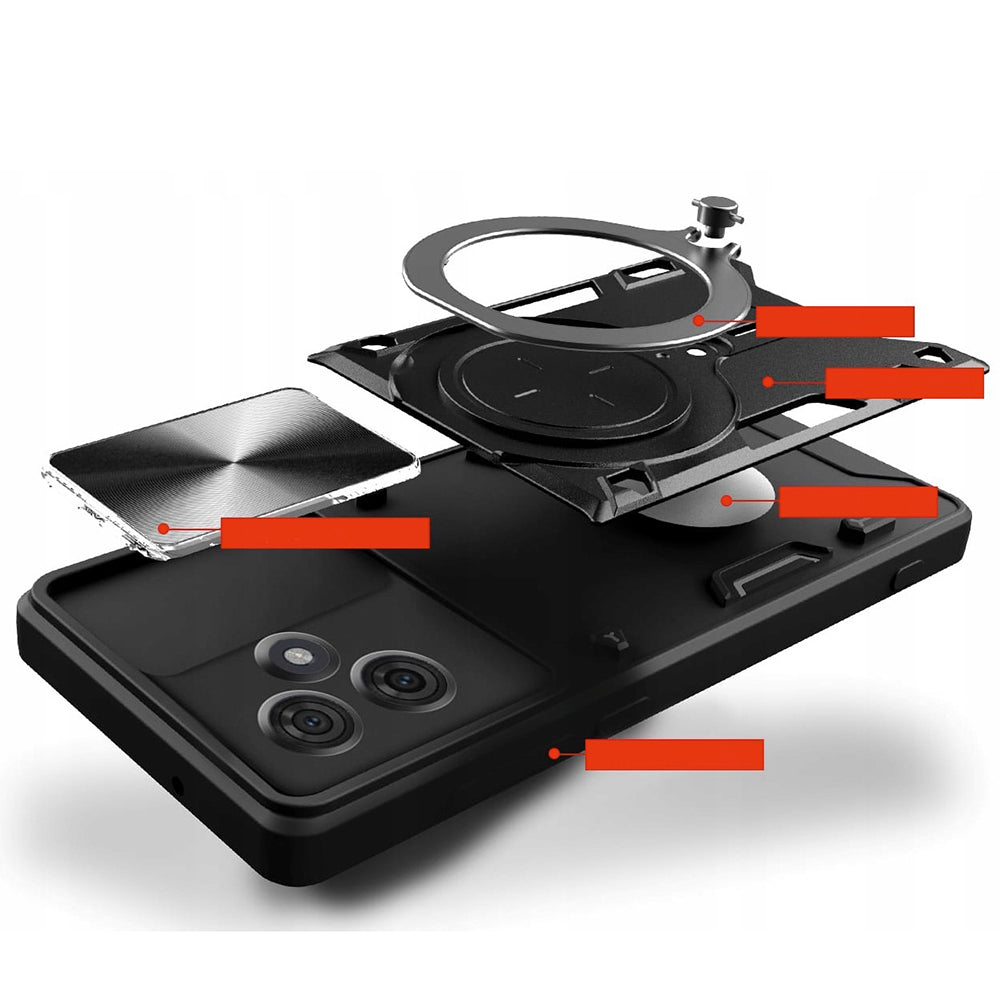 Tok Motorola Edge 60 Fusion / Edge 60-hoz, Techsuit, CamGuard Pro, Fekete