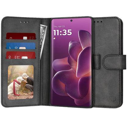 Tok a Motorola Edge 60 Pro-hoz, Techsuit, Diary Book, Fekete