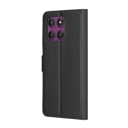 Tok Motorola Edge 60 Pro-hoz, Techsuit, bőr folio, fekete