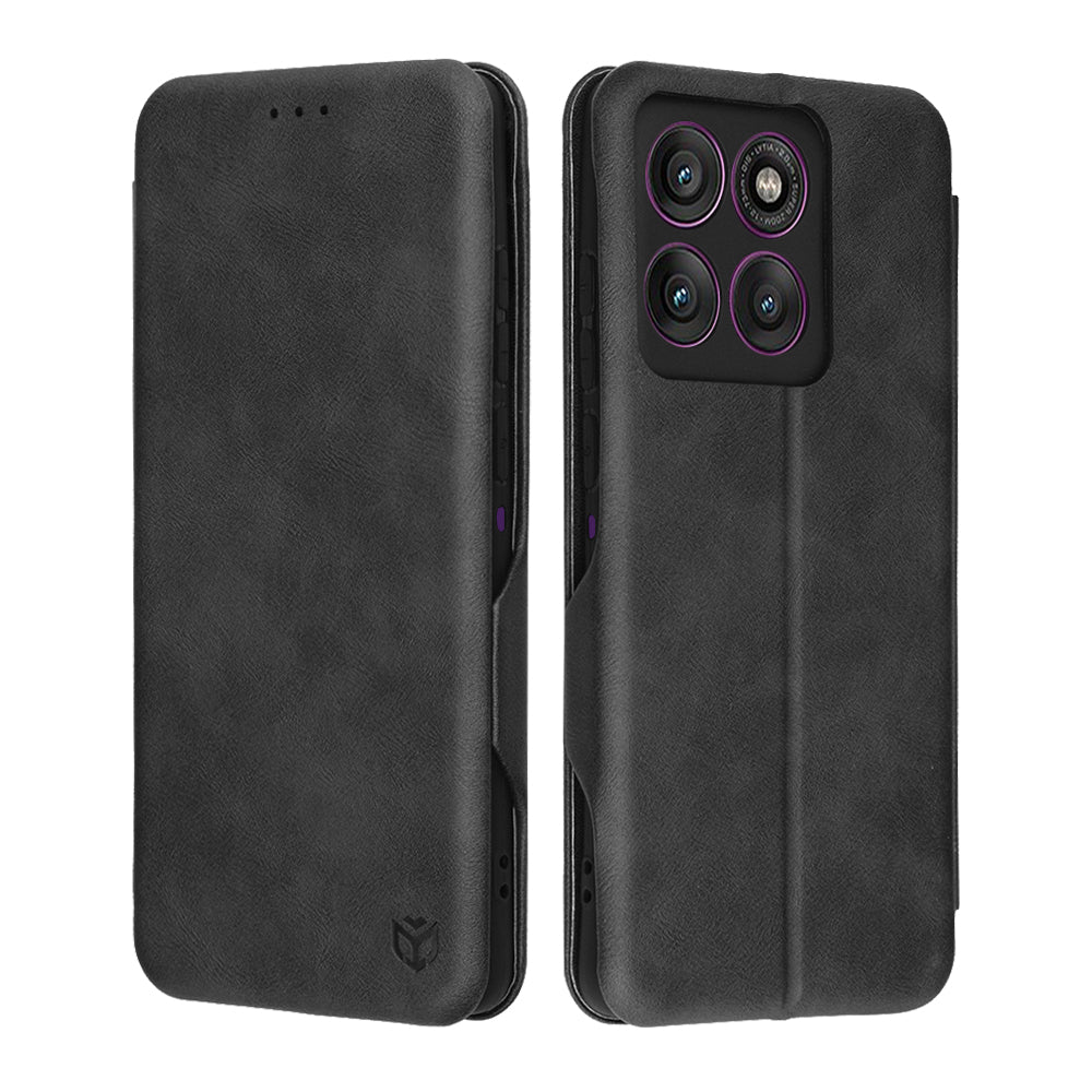 Tok Motorola Edge 60 Pro-hoz, Techsuit, Safe Wallet Plus, Fekete