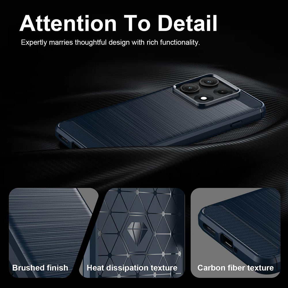 Tok Motorola Edge 70 Max-hoz, Techsuit, karbon, kék