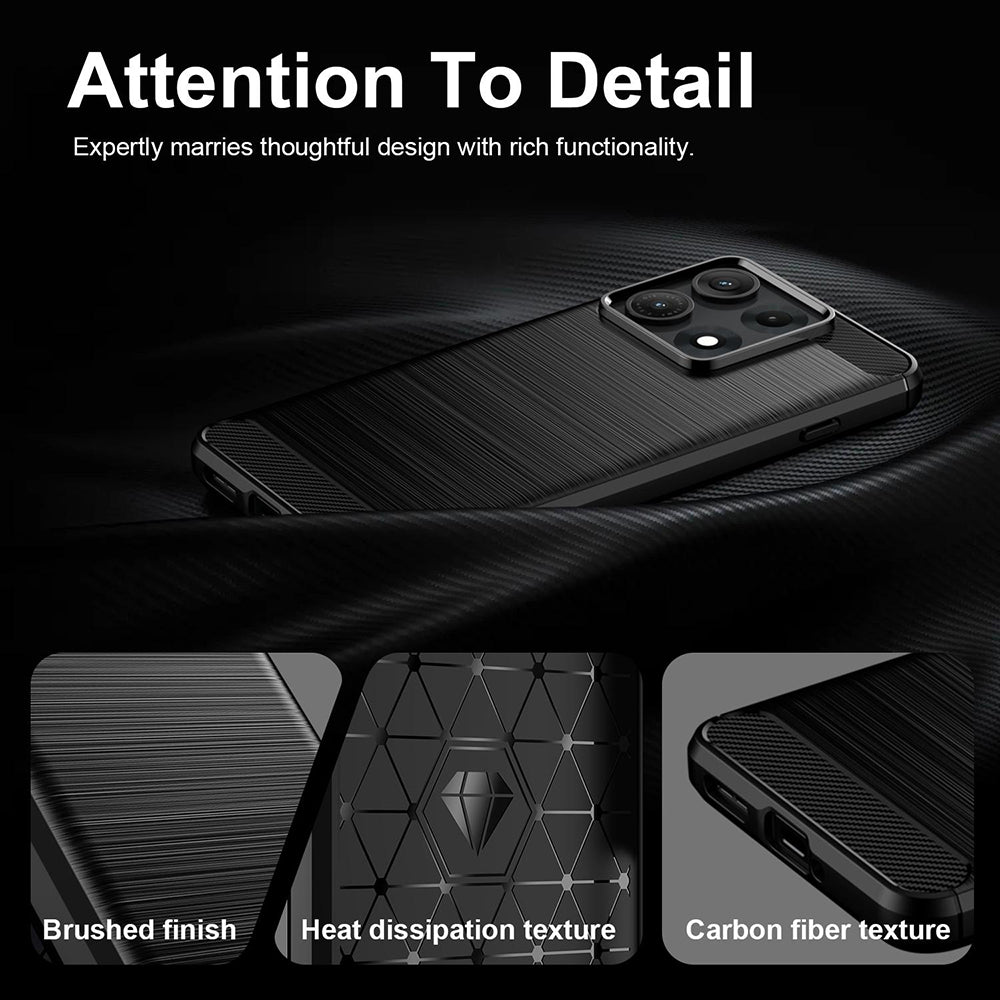 Tok a Motorola Edge 70 Max készülékhez, Techsuit, karbon, fekete