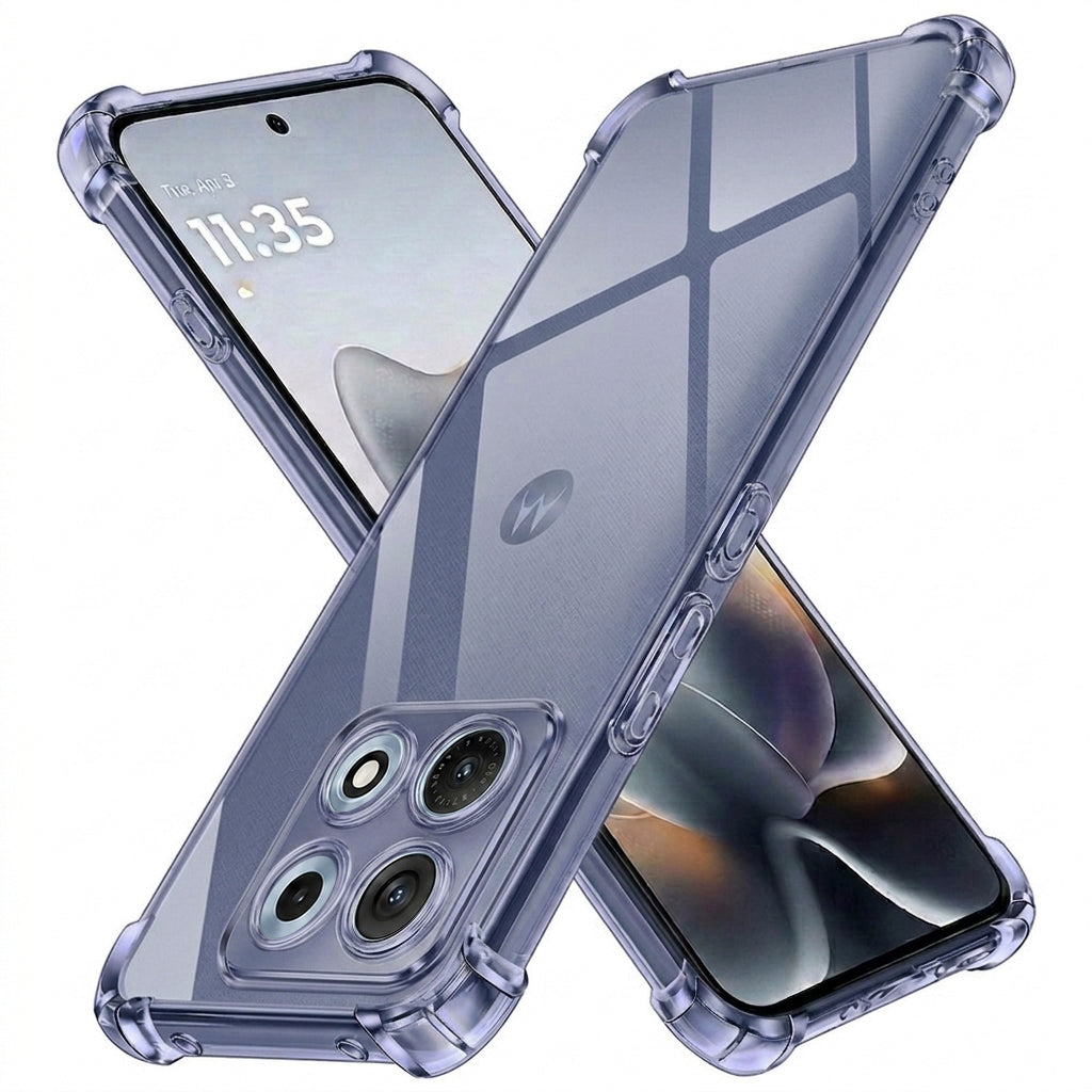 Tok Motorola Edge 70 Max-hoz, Techsuit, Ütésálló Átlátszó, Füstszínű
