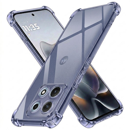 Tok Motorola Edge 70 Max-hoz, Techsuit, Ütésálló Átlátszó, Füstszínű