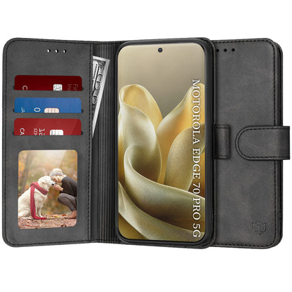Tok Motorola Edge 70 Pro-hoz, Techsuit, Diary Book, Fekete