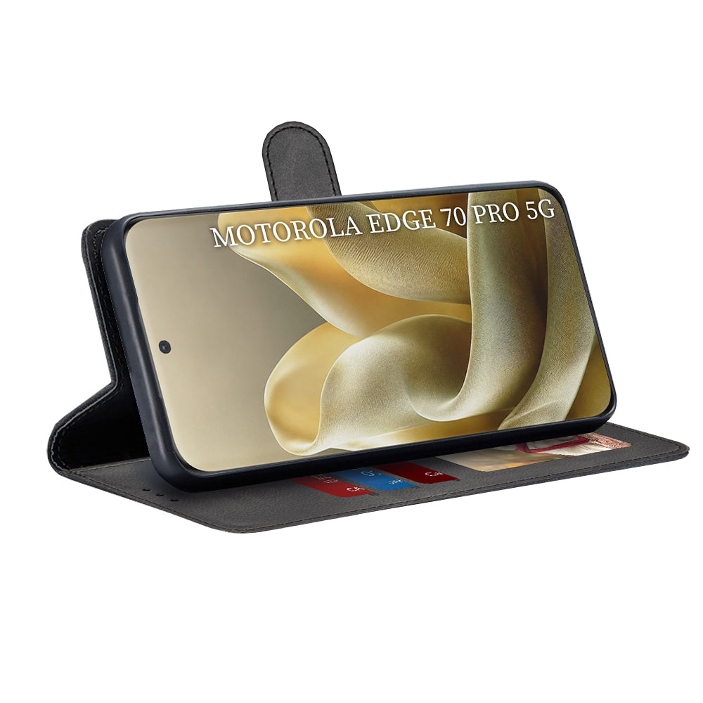 Tok Motorola Edge 70 Pro-hoz, Techsuit, Diary Book, Fekete