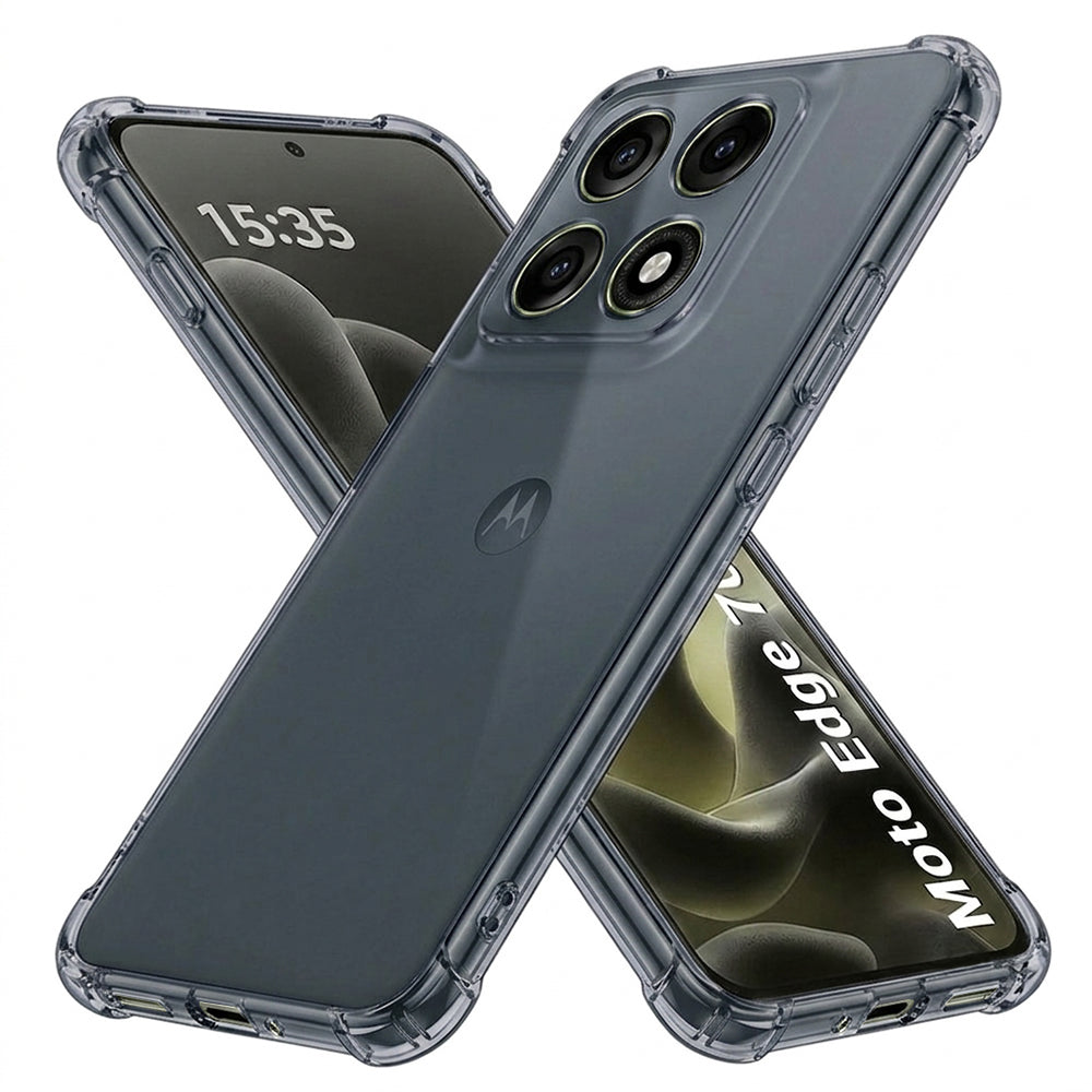 Tok Motorola Edge 70 Pro-hoz, Techsuit, Ütésálló Átlátszó, Füstszínű