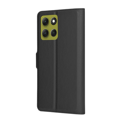 Tok a Motorola Moto G86-hoz, Techsuit, bőr folio, fekete