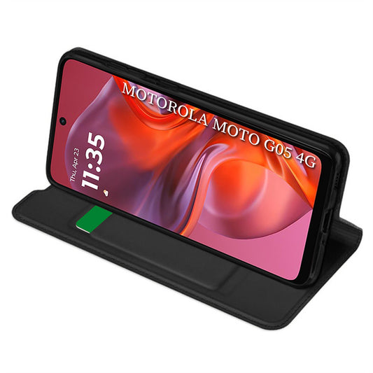 Tok a Motorola Moto E15 / G05-hoz, Techsuit, Magskin Book, Fekete