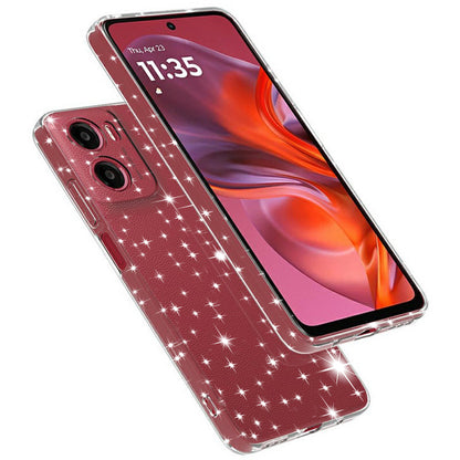 Tok a Motorola Moto E15 / G05-hez, Techsuit, SparkleSkin, Átlátszó