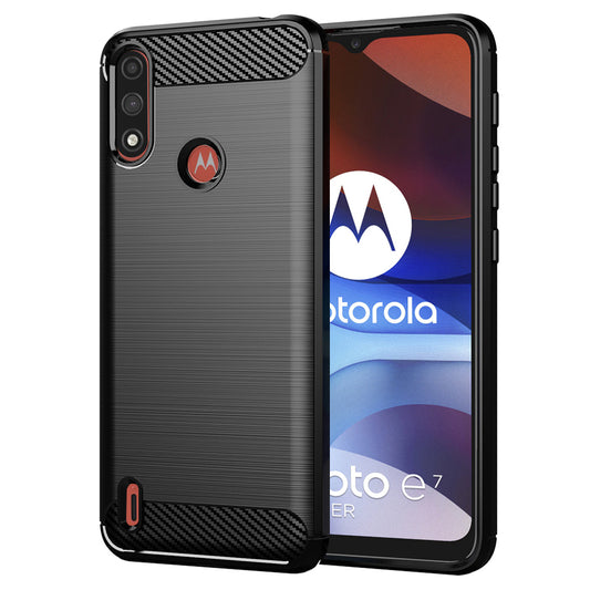Tok a Motorola Moto E7i Power / E7 Power készülékhez, Techsuit, karbon, fekete