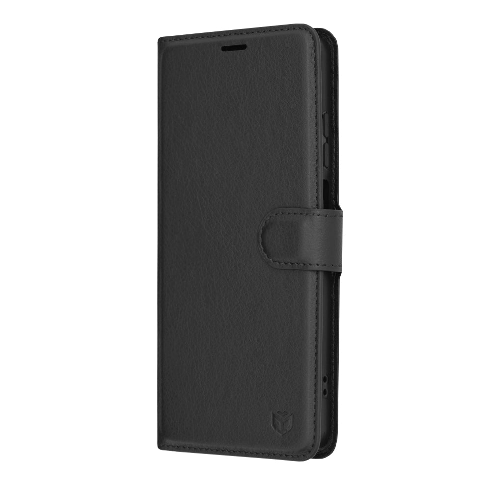 Case for Motorola Moto G04s / E14 / G04 / G24, Techsuit, Leather Folio, Black