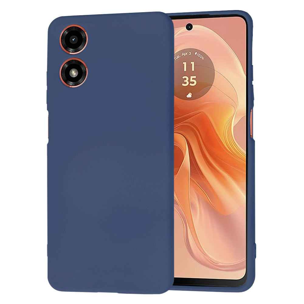 Tok Motorola Moto G04s / E14 / G04 készülékhez, Techsuit, SoftFlex, Tengerészkék