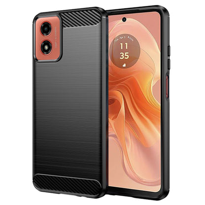 Tok Motorola Moto G04s / E14 / G24 Power / G04 / G24 készülékhez, Techsuit, karbon, fekete