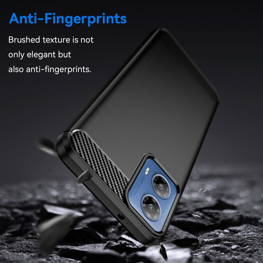 Tok Motorola Moto G04s / E14 / G24 Power / G04 / G24 készülékhez, Techsuit, karbon, fekete