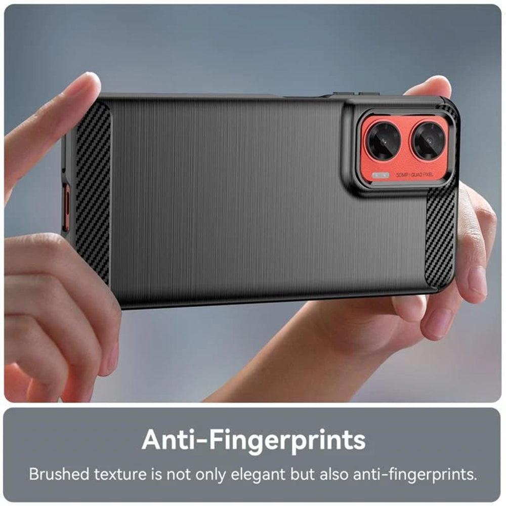 Tok Motorola Moto G06 Power / G06 készülékhez, Techsuit, Szénszálas, Fekete