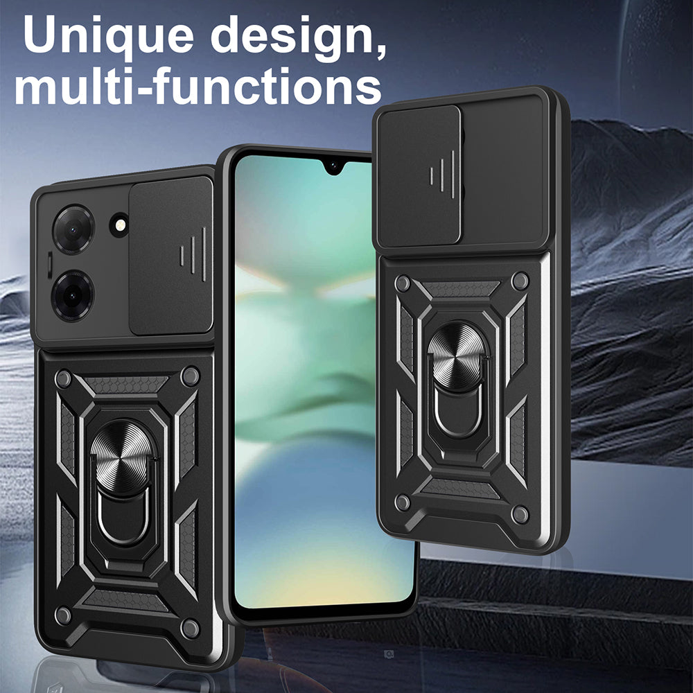Tok Motorola Moto G06-hoz, Techsuit, CamShield, Fekete