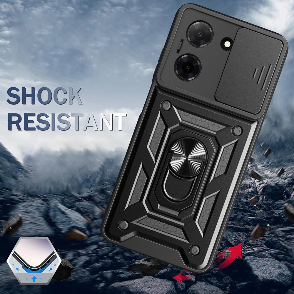 Tok Motorola Moto G06-hoz, Techsuit, CamShield, Fekete