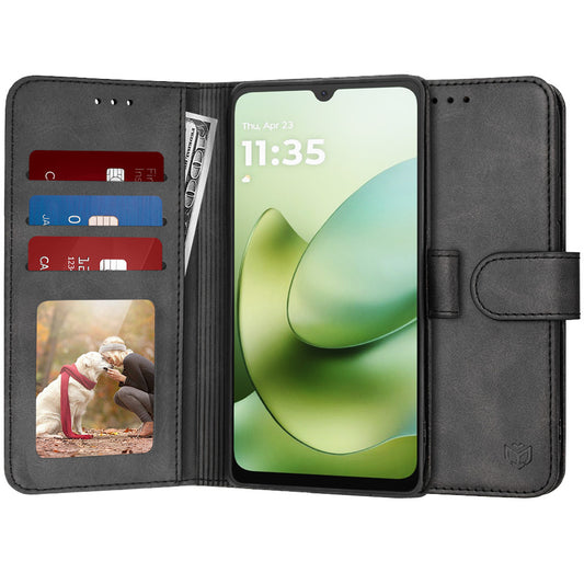 Tok a Motorola Moto G06-hoz, Techsuit, Diary Book, Fekete