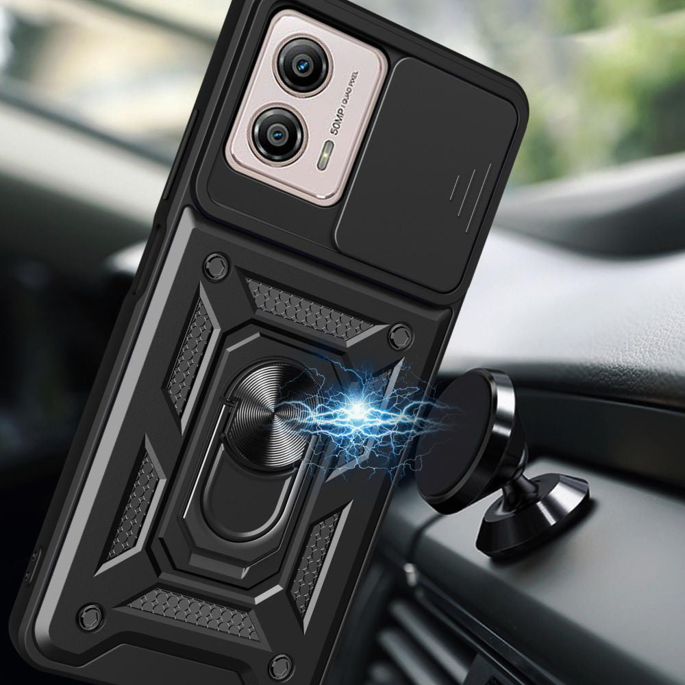 Tok Motorola Moto G13 / G23 / G53-hoz, Techsuit, CamShield, Fekete
