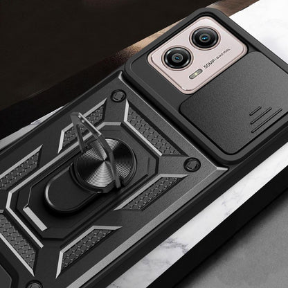 Tok Motorola Moto G13 / G23 / G53-hoz, Techsuit, CamShield, Fekete