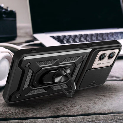Tok Motorola Moto G13 / G23 / G53-hoz, Techsuit, CamShield, Fekete