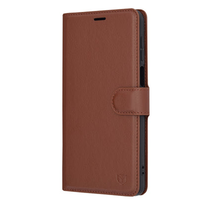 Tok a Motorola Moto G14-hez, Techsuit, bőr folio, barna