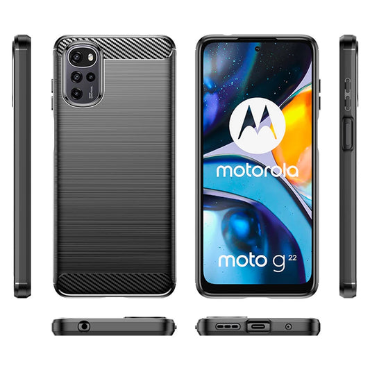 Tok a Motorola Moto G22-hez, Techsuit, karbon, fekete