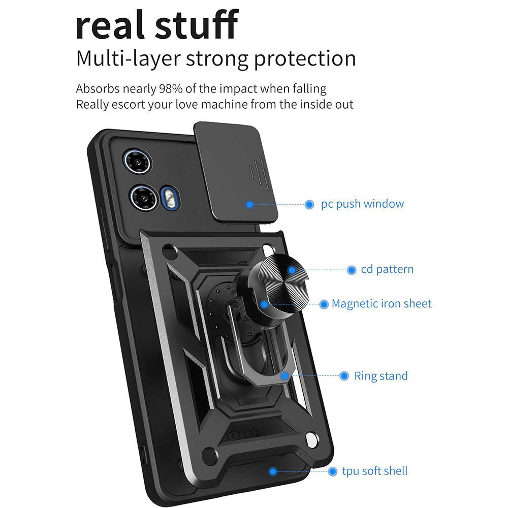 Tok Motorola Moto G31 / G41-hez, Techsuit, CamShield, Fekete