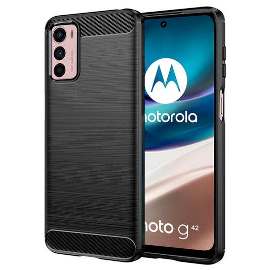 Tok Motorola Moto G42-hez, Techsuit, karbon, fekete