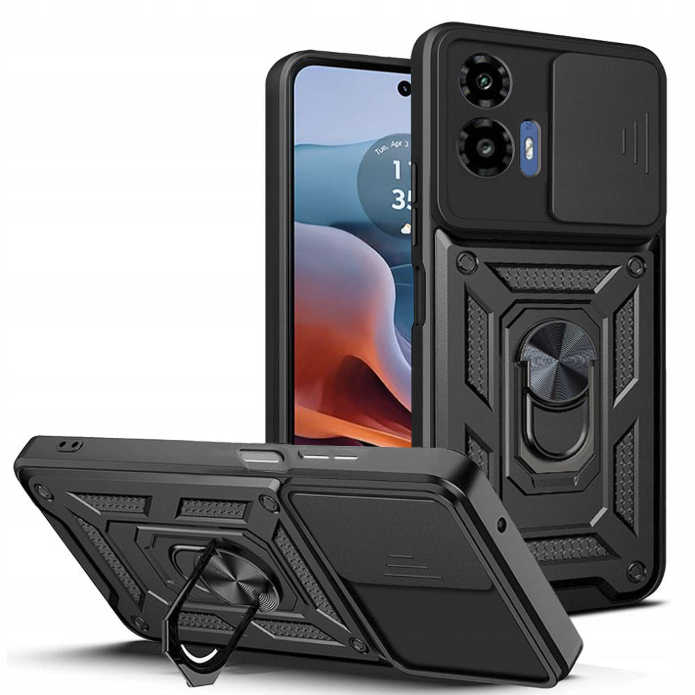 Tok Motorola Moto G45 / G34-hez, Techsuit, CamShield, Fekete