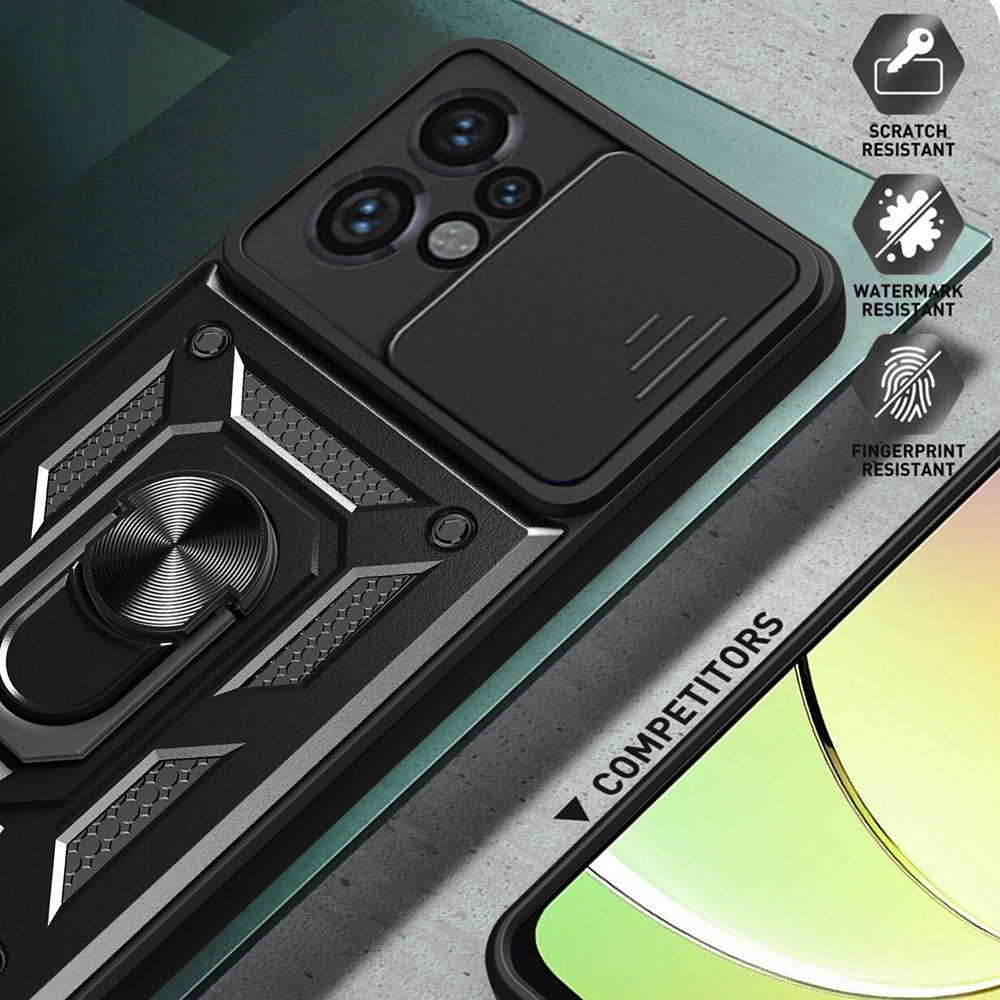 Tok Motorola Moto G45 / G34-hez, Techsuit, CamShield, Fekete