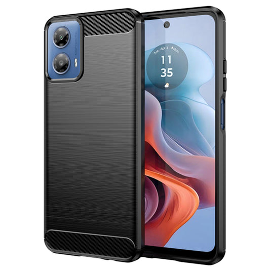 Tok Motorola Moto G45 / G34-hez, Techsuit, Karbon, Fekete