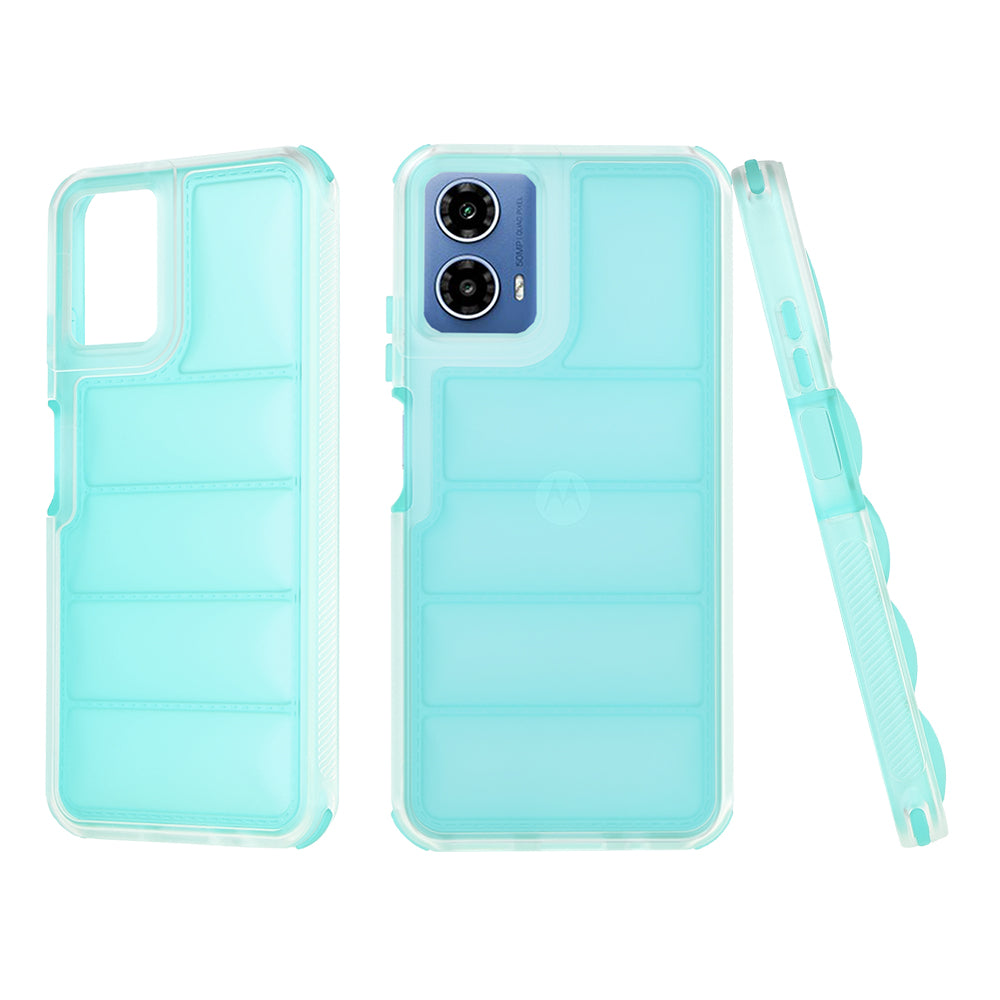 Case for Motorola Moto G45 / G34, Techsuit, Wave Shield, Turquoise