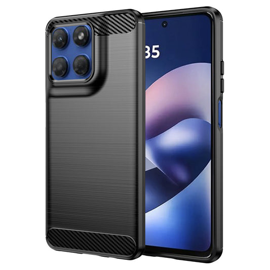 Tok a Motorola Moto G47 / G37 Power / G37 / G67 Power / G57 Power készülékekhez, Techsuit, karbon, fekete