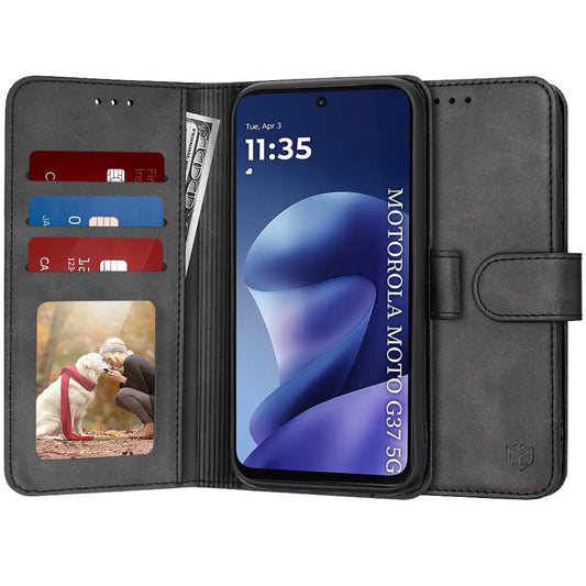Tok Motorola Moto G47 / G37 Power / G37 készülékhez, Techsuit, Diary Book, Fekete