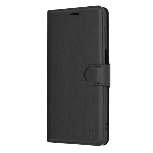 Tok Motorola Moto G54-hez, Techsuit, Leather Folio, Fekete