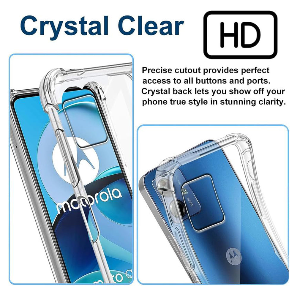 Case for Motorola Moto G54, Techsuit, Shockproof Clear, Transparent