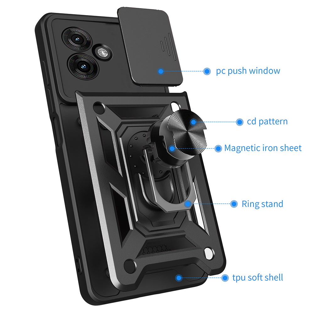 Tok Motorola Moto G55-hez, Techsuit, CamShield, Zöld