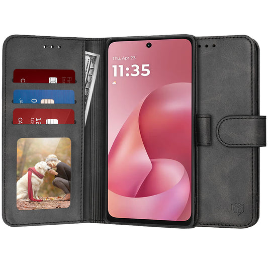 Tok Motorola Moto G67 Power / G57 Power készülékhez, Techsuit, Diary Book, Fekete