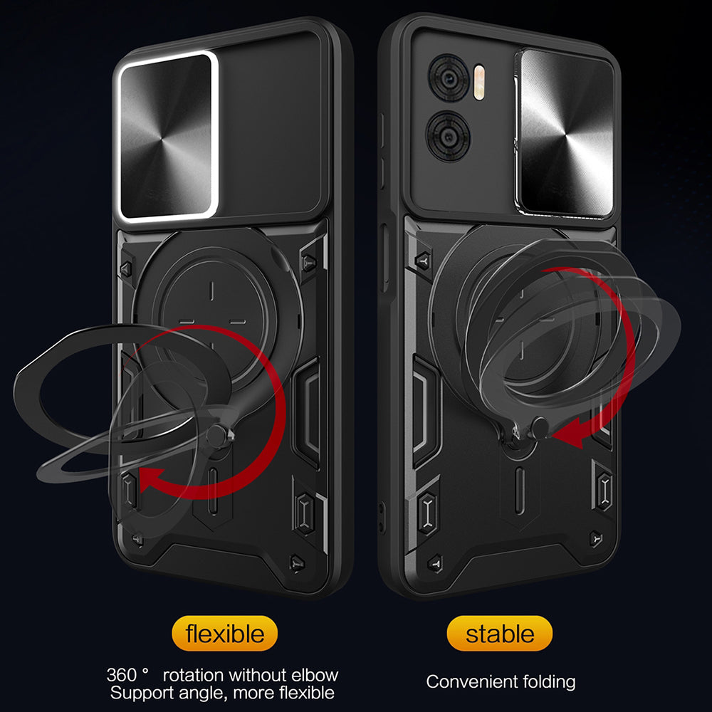 Tok Motorola Moto G72-hez, Techsuit, CamGuard Pro, Fekete