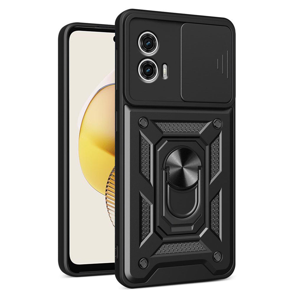 Tok Motorola Moto G73-hoz, Techsuit, CamShield, Fekete