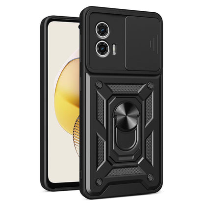 Tok Motorola Moto G73-hoz, Techsuit, CamShield, Fekete