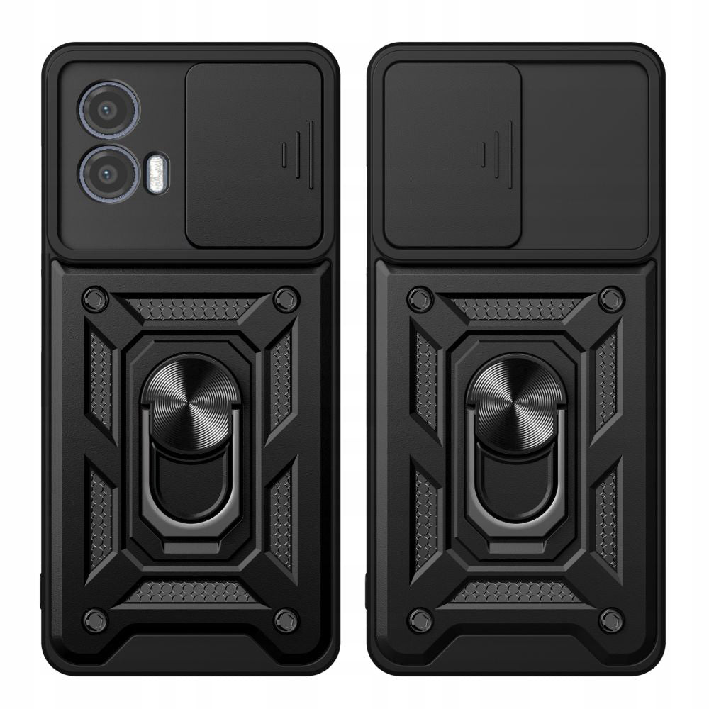 Tok Motorola Moto G73-hoz, Techsuit, CamShield, Fekete