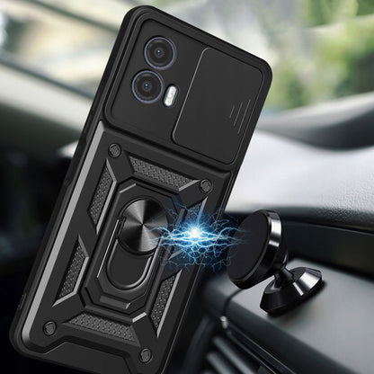 Tok Motorola Moto G73-hoz, Techsuit, CamShield, Fekete
