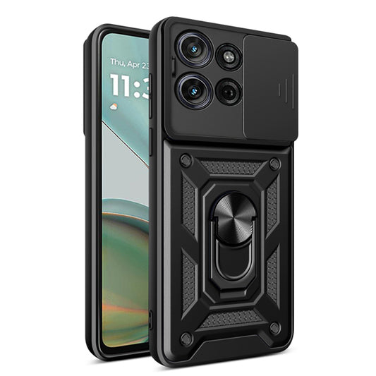 Tok Motorola Moto G75-hez, Techsuit, CamShield, Fekete