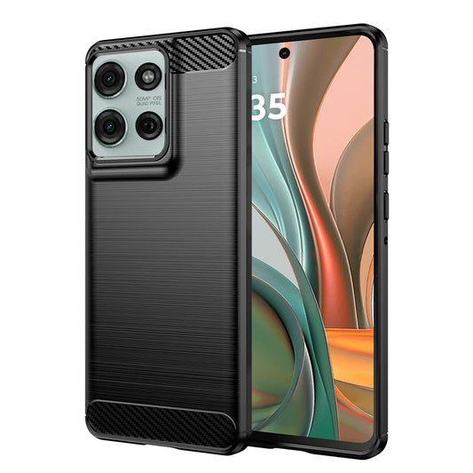 Tok a Motorola Moto G75-hez, Techsuit, karbon, fekete