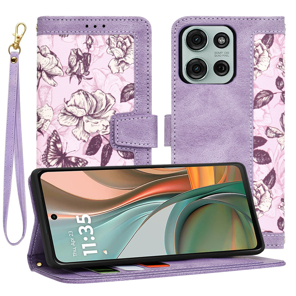 Tok a Motorola Moto G75-hez, Techsuit, FlipCraft, Lila