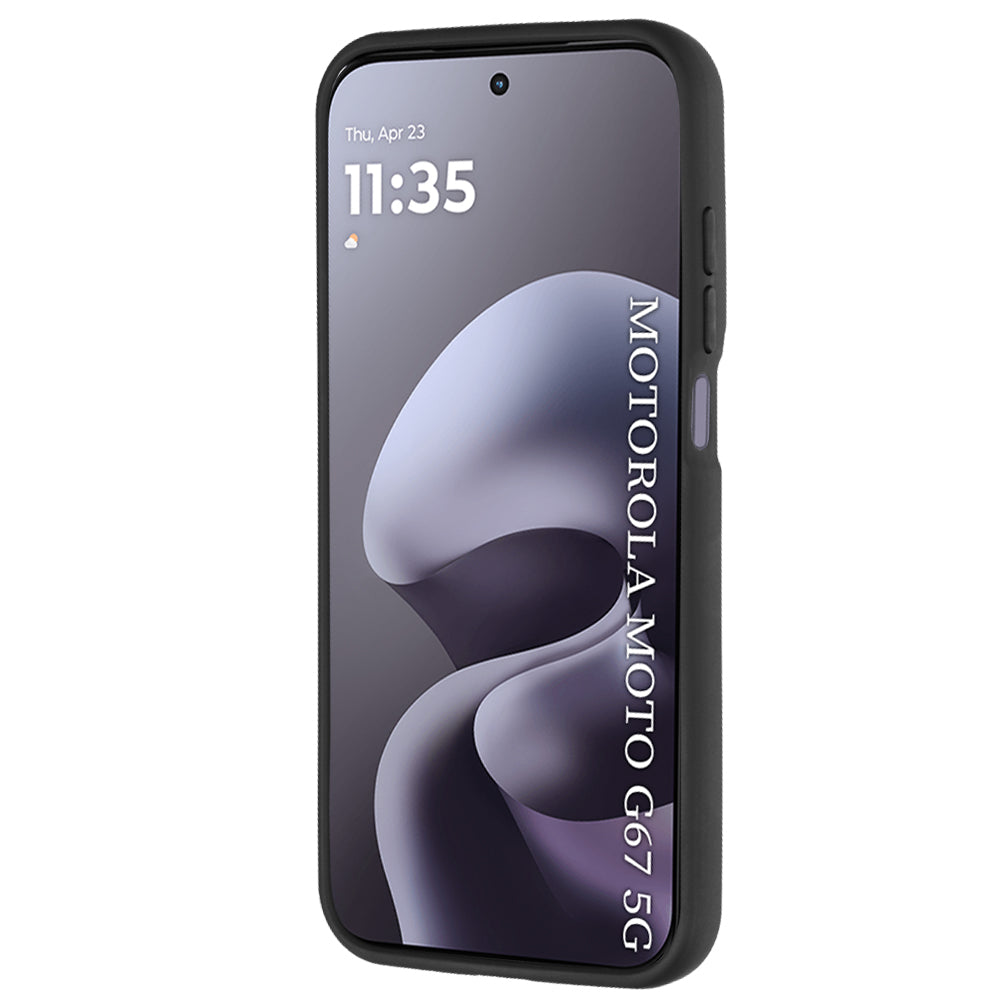 Tok Motorola Moto G77 / G67-hez, Techsuit, Glinth, Fekete