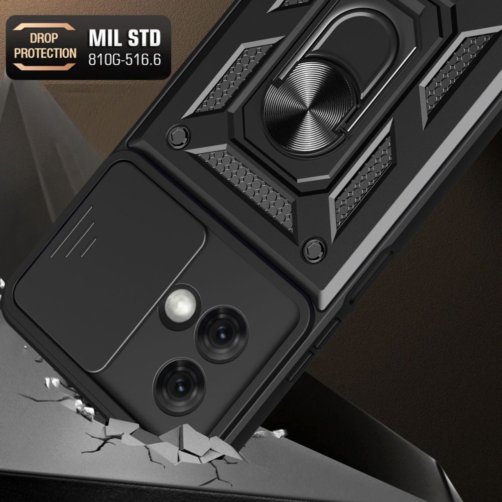 Tok Motorola Moto G84-hez, Techsuit, CamShield, Fekete
